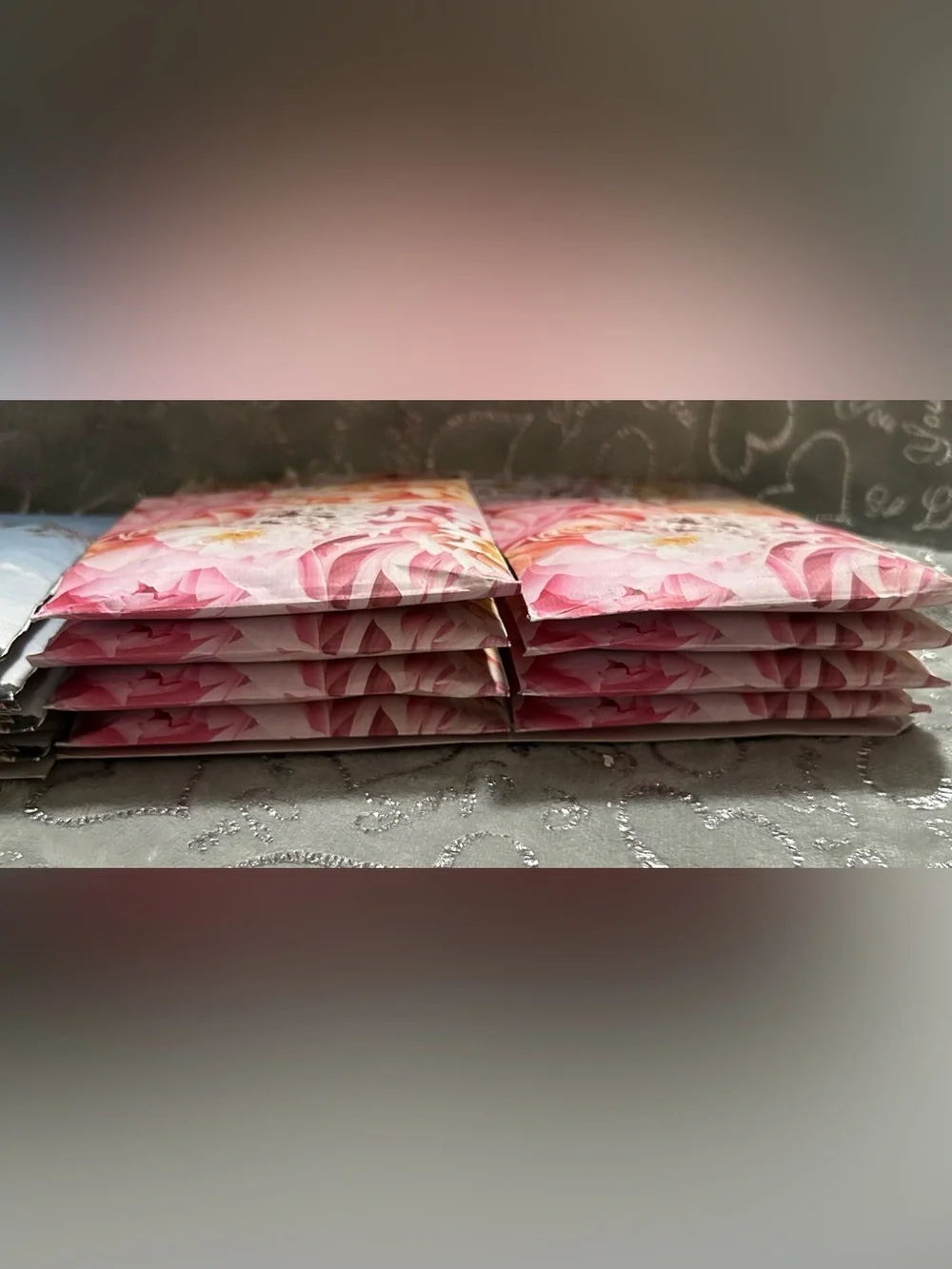 NWT Floral French Lavender & Lilac Wild Rose Decorative Sachet Set for Linens